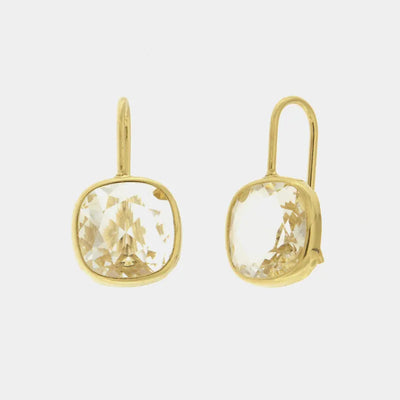 Orecchini in Argento 925 monachina con cristalli