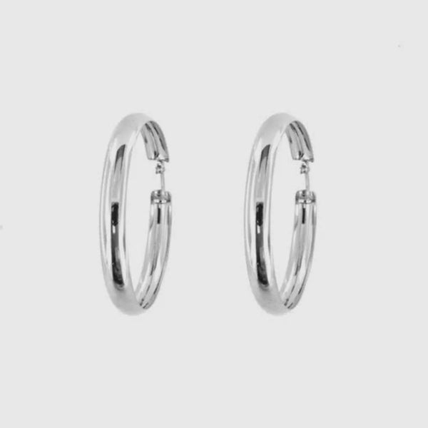 Orecchini in Argento 925 a cerchio lisci - BYSIMON gioielli