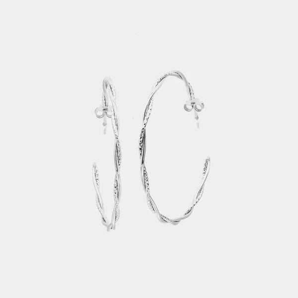 Orecchini in Argento 925 cerchio ad intreccio leggero
