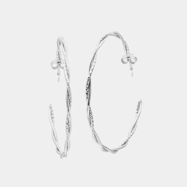 Orecchini in Argento 925 cerchio ad intreccio leggero