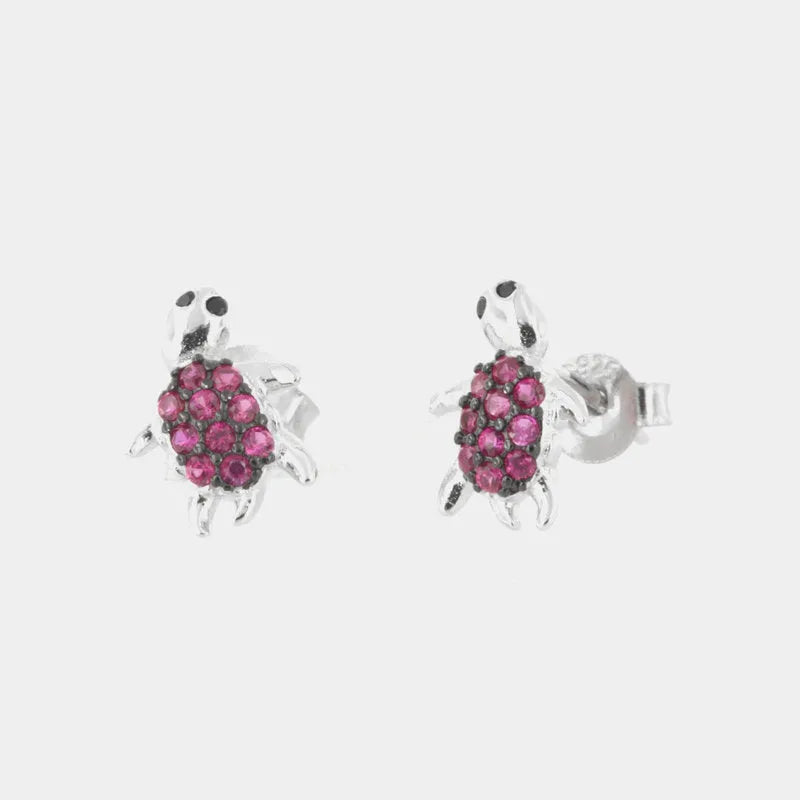 Orecchini a gancio in argento sterling 925 con tartaruga marina Orecchini a gancio in argento sterling 925 con tartaruga marina