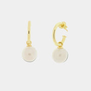 Orecchini in Argento 925 cerchietto con perla pendente