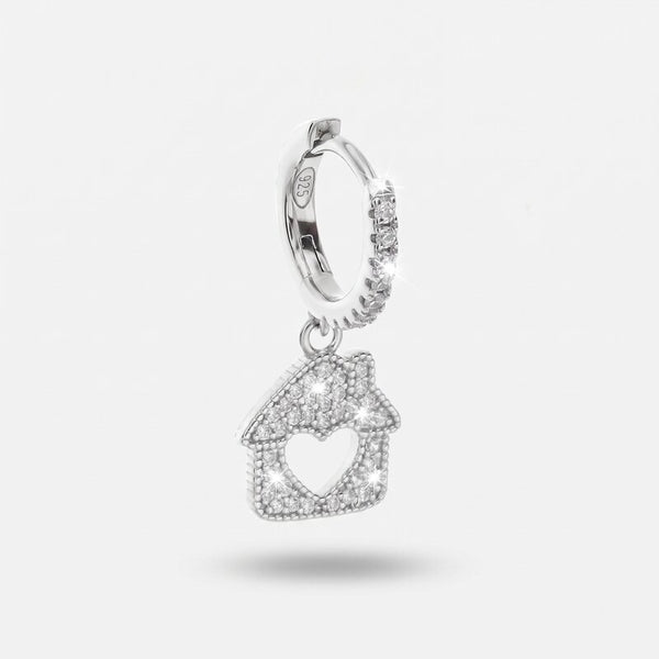 MonoOr in Argento 925 con pendente a forma di casa impreziosito da zirconi bianchi BYS - gioiello BySimon