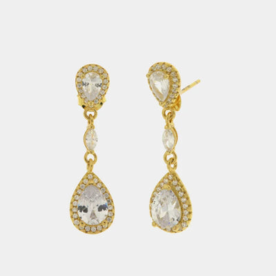 Orecchini in Argento 925 con pendenti a forma di goccia impreziositi da zirconi