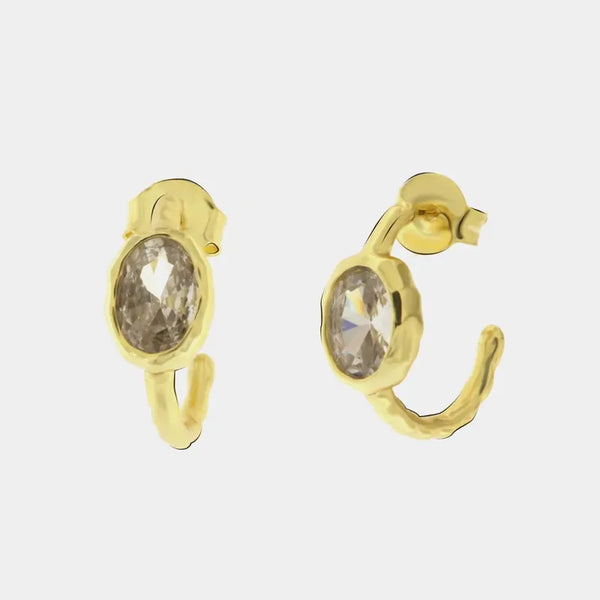 Orecchini in Argento 925 a cerchio con punto luce