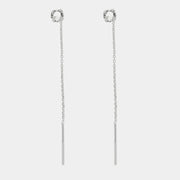 Orecchini in Argento 925 lunghi con punto luce trasparente