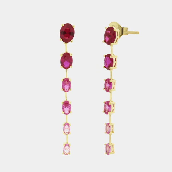 Orecchini in Argento 925 con sfumature rosa - BYSIMON gioielli