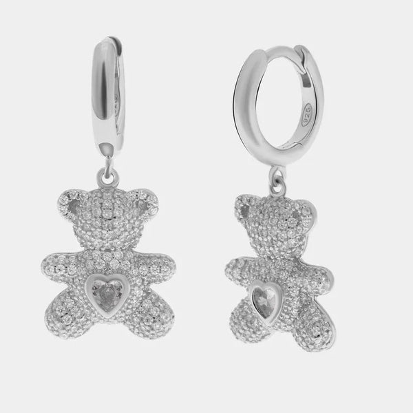 Orecchini in Argento 925 con orsacchiotti zirconati - BYSIMON gioielli