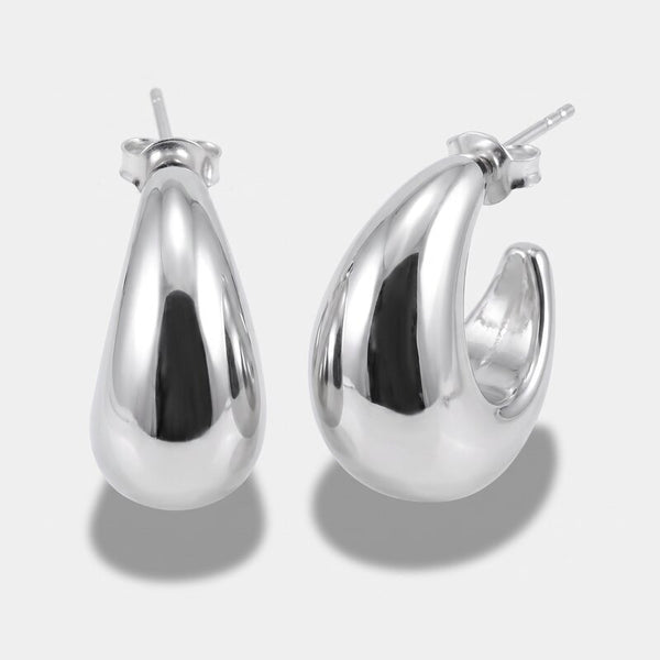 Orecchini in Argento 925 mezza luna Collezione Amsterdam - BYSIMON gioielli