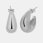 925 Silver Half Moon Earrings