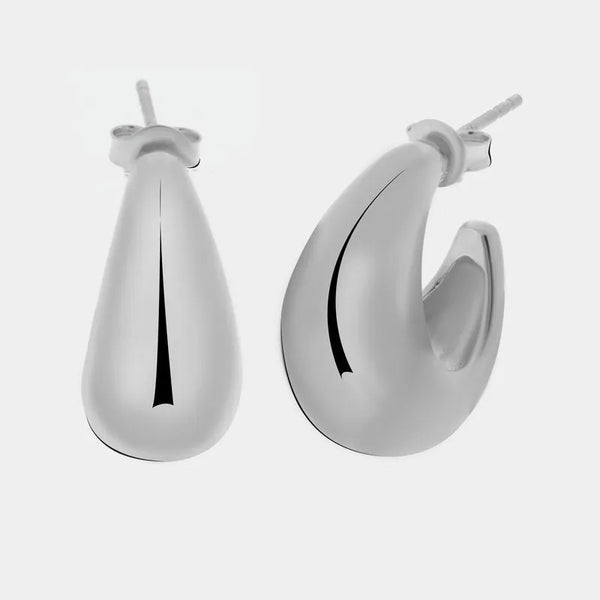 Orecchini in Argento 925 mezza luna Collezione Amsterdam - BYSIMON gioielli