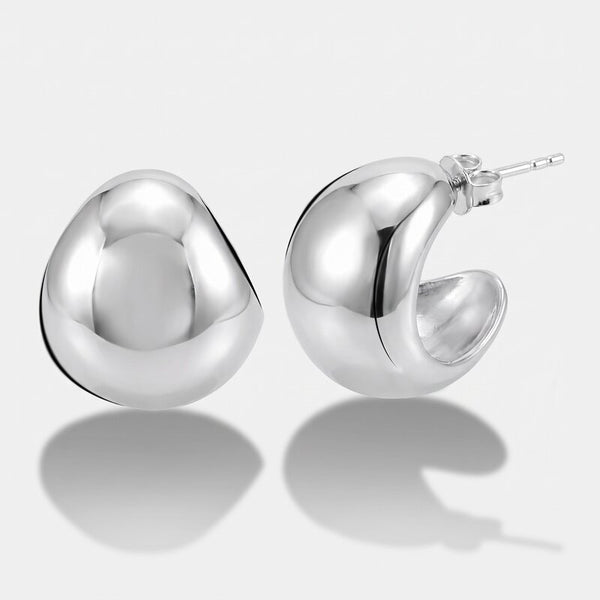 Orecchini in Argento 925 a goccia spessi Collezione Amsterdam - BYSIMON gioielli