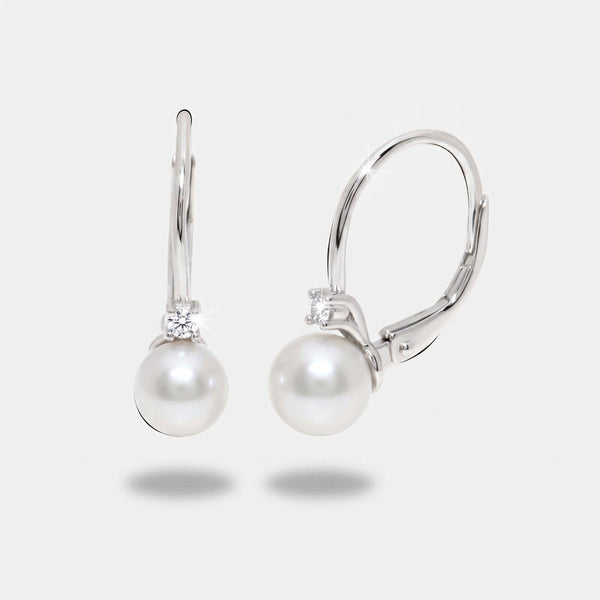 Orecchini in Argento 925 con perla chiusura a monachella - BYSIMON gioielli