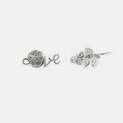 Orecchini in Argento 925 con scritta Love