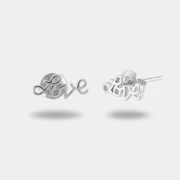 Orecchini in Argento 925 con scritta Love - BYSIMON gioielli