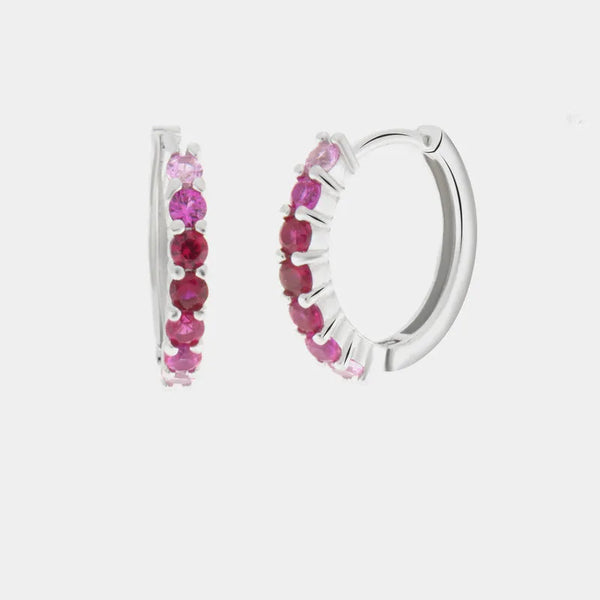 Orecchini in Argento 925 con zirconi nelle sfumature del rosa