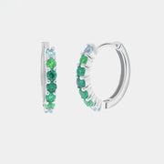 Orecchini in Argento 925 con zirconi nelle sfumature del verde