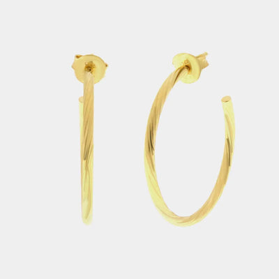 Orecchini in Argento 925 cerchio placcati oro - BYSIMON gioielli
