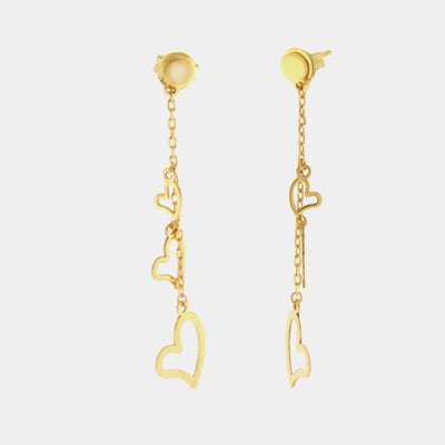 Orecchini in Argento 925 cuori pendenti - BYSIMON gioielli