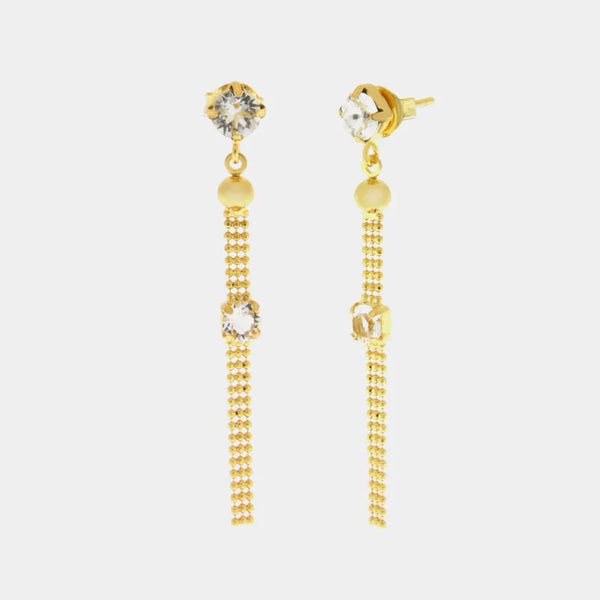 Orecchini in Argento 925 lunghi con cristalli