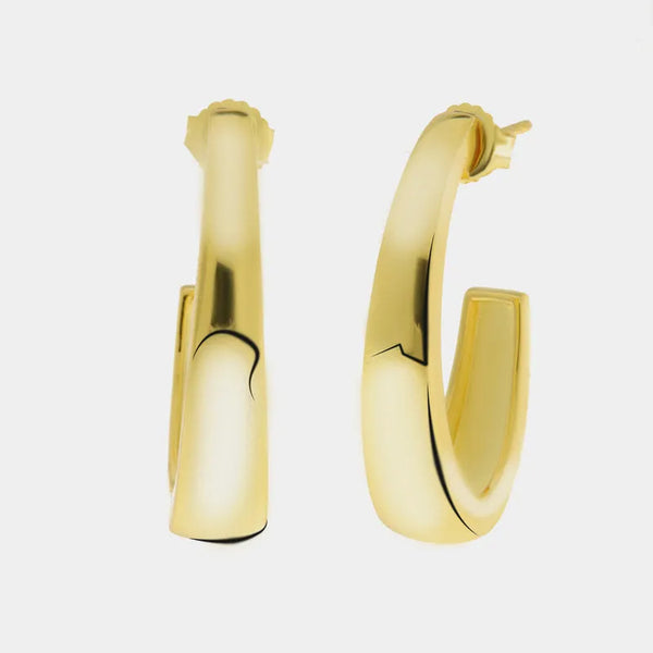 Orecchini in Argento 925 ovali gold Collezione Amsterdam - BYSIMON gioielli