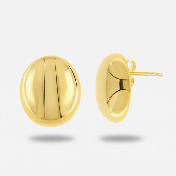 Orecchini in Argento 925 a cerchio bombato gold Collezione Amsterdam - BYSIMON gioielli