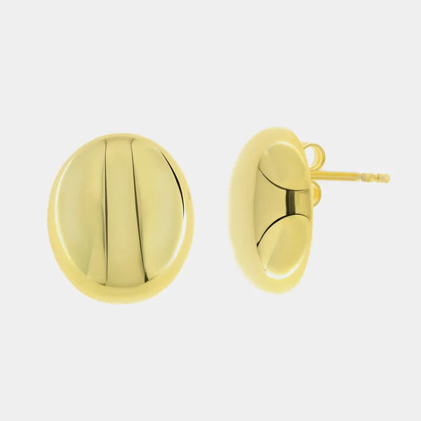 Orecchini in Argento 925 a cerchio bombato gold Collezione Amsterdam - BYSIMON gioielli