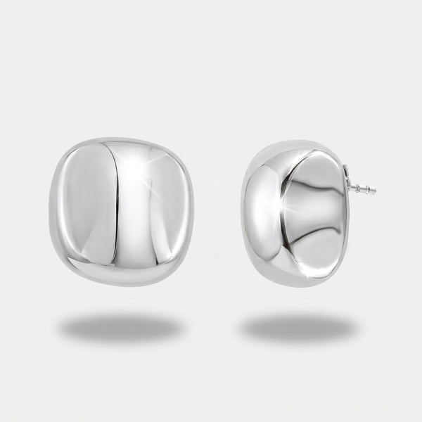 Orecchini in Argento 925 quadrati a lobo Collezione Amsterdam - BYSIMON gioielli