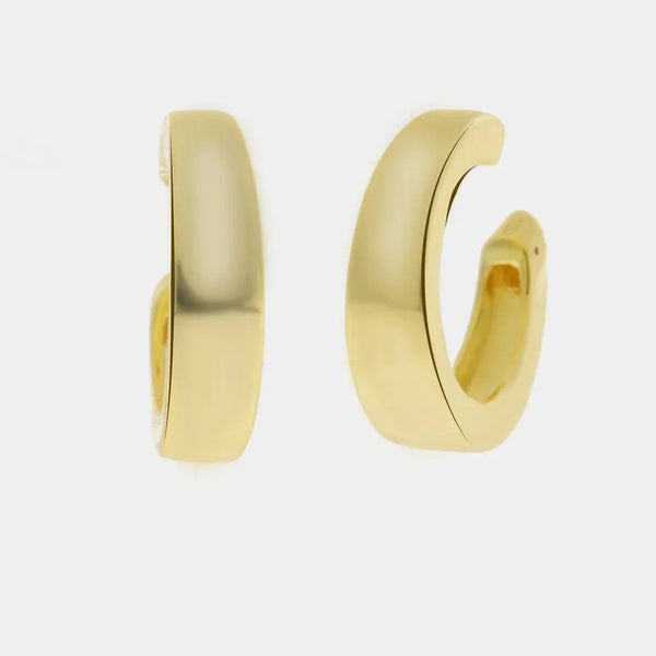 Orecchini in Argento 925 ovale liscio gold Collezione Amsterdam - BYSIMON gioielli