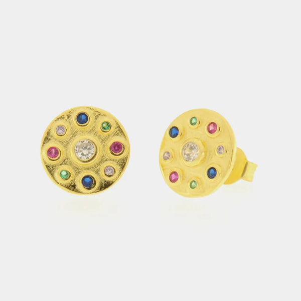Orecchini in Argento 925 con zirconi colorati - BYSIMON gioielli