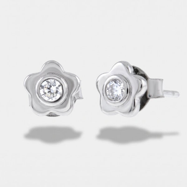 Orecchini in Argento 925 con fiore piccolo - BYSIMON gioielli