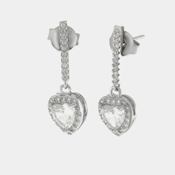 Orecchini in Argento 925 con cuore pendente BYSIMON - gioiello BySimon