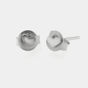 Orecchini in Argento 925 con cuore piccolo liscio