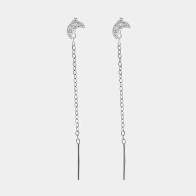Orecchini in Argento 925 saliscendi con zirconi