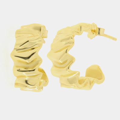 Orecchini in Argento 925 semicerchi carta stropicciata SIMEONE - gioiello BySimon