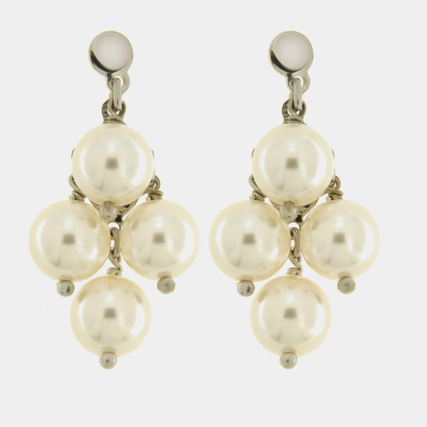 Orecchini argento 925 con perle pendenti - BYSIMON gioielli