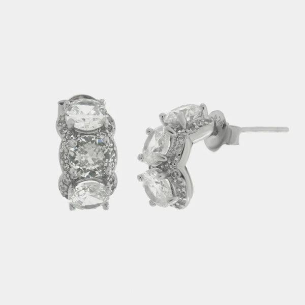Orecchini argento 925 con zirconi - BYSIMON gioielli