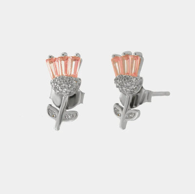 925 Sterling Silver Flower Stud Earrings