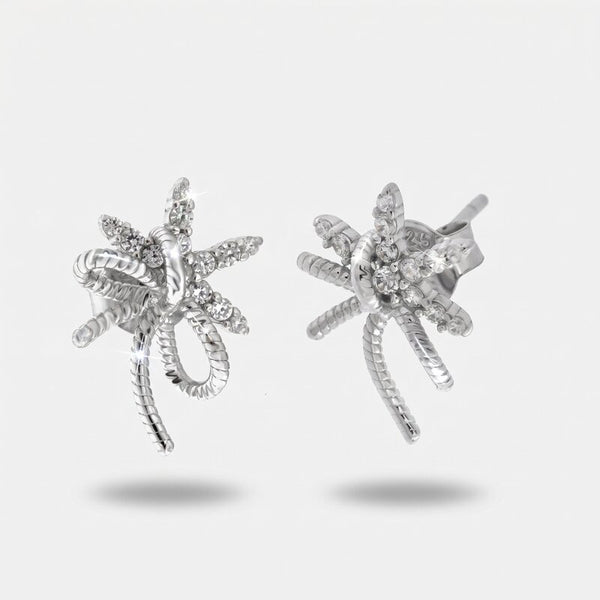 Orecchini in Argento 925 palma con zirconi - BYSIMON gioielli