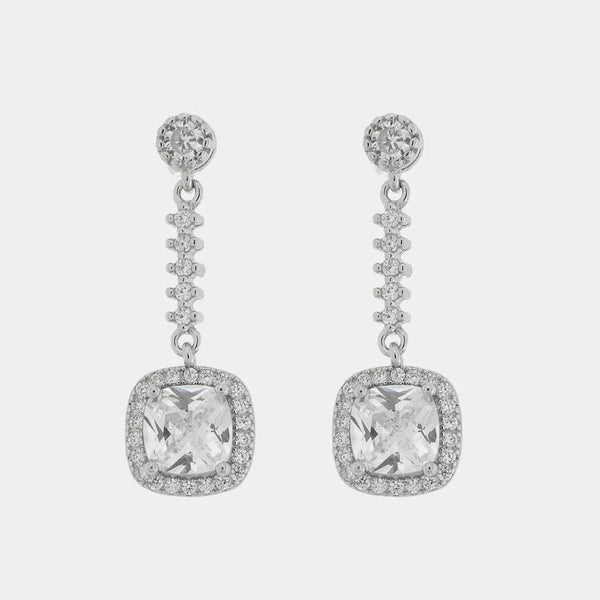 Orecchini in Argento 925 con zirconi pendenti - BYSIMON gioielli