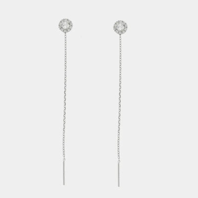 Orecchini in Argento 925 saliscendi con punto luce