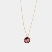 Collana in Argento 925 con punto luce pendente impreziosito da cristallo rosa antico BYSIMON - gioiello BySimon