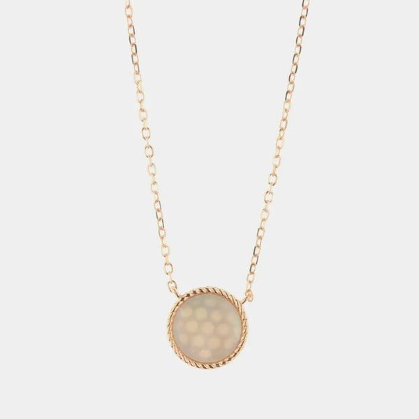 Collana in Argento 925 con ciondolo a forma di cerchio in madre perla