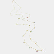 Collana in Argento 925 con cristalli colorati