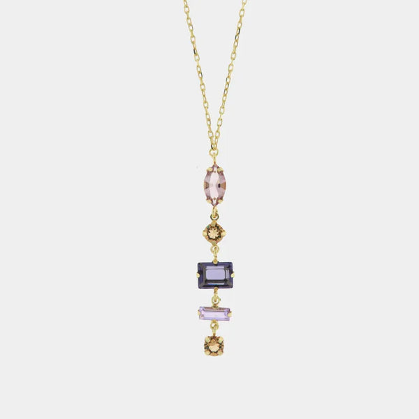 Collana in Argento 925 con cristalli nelle sfumature del viola - BYSIMON gioielli