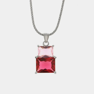 Collana in Argento 925 con zirconi nelle sfumature del rosso BYSIMON - gioiello BySimon