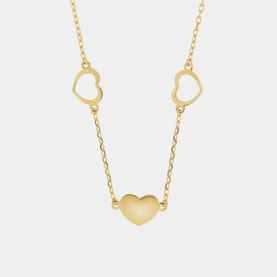 Collana in Argento 925 con tre cuori placcato oro - BYSIMON gioielli