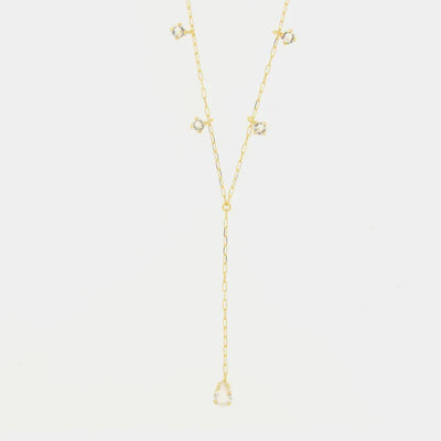 Collana in Argento 925 con cristalli pendenti