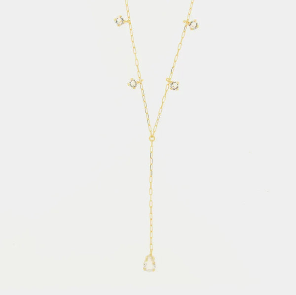 Collana in Argento 925 con cristalli pendenti