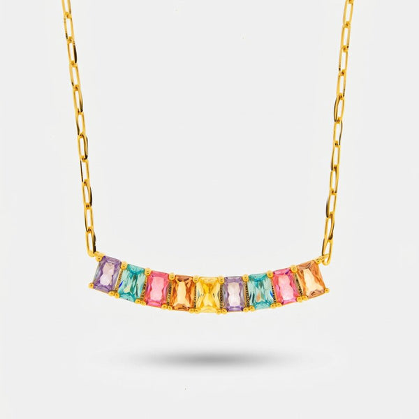 Collana in Argento 925 con zirconi multicolor - BYSIMON gioielli